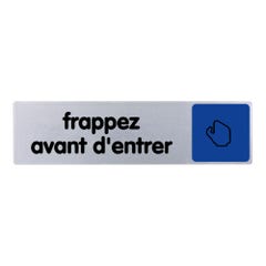 Plaquette de porte Frappez avant d'entrer - couleur 170x45mm - 4033136 0