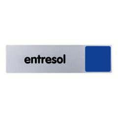 Plaquette de porte Entresol - couleur 170x45mm - 4032931 0
