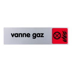 Plaquette de porte Vanne gaz - couleur 170x45mm - 4036502 0