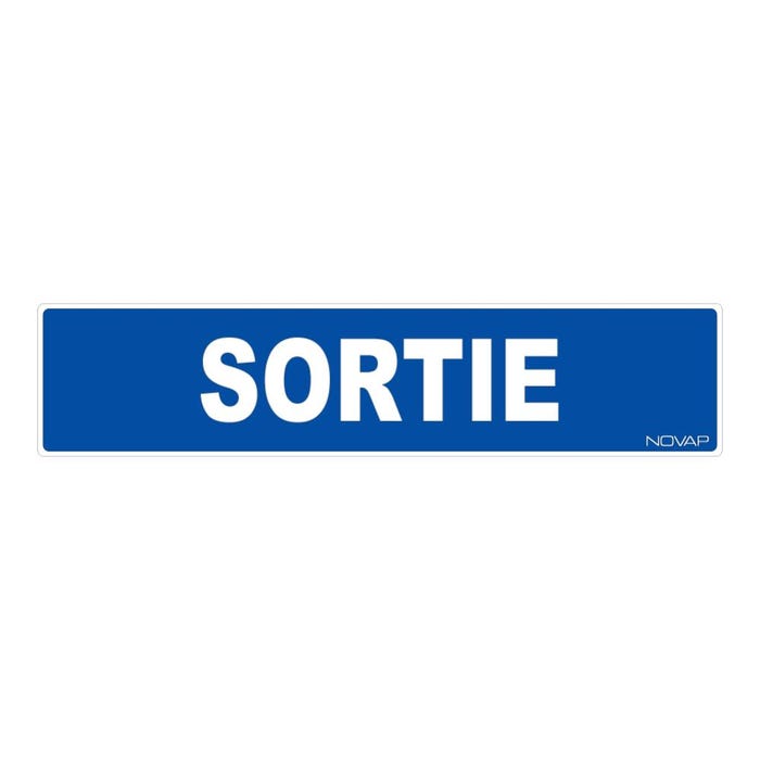 Panneau Sortie (bleu) - Rigide 330x75mm - 4121024 0