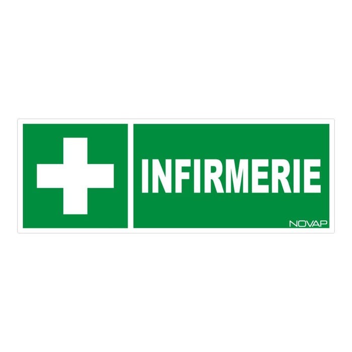 Panneau Infirmerie avec logo - Rigide 330x120mm - 4140681 0