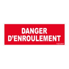 Panneau Danger d'enroulement - Rigide 330x120mm - 4140087 0