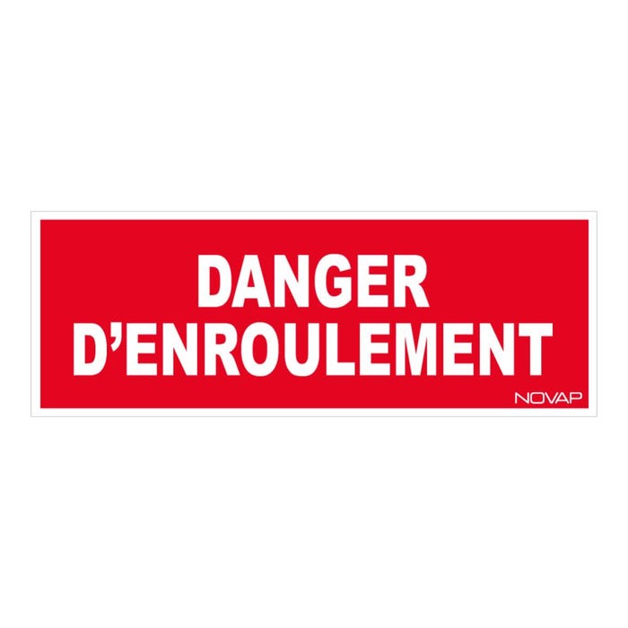 Panneau Danger d'enroulement - Rigide 330x120mm - 4140087 0