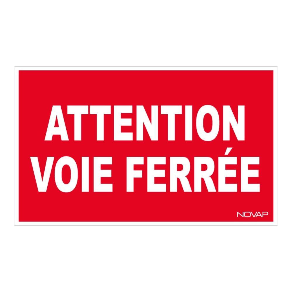 Panneau Attention voie ferrée - Rigide 330x200mm - 4160078 0