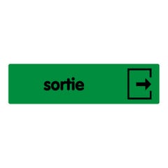 Plaquette de porte Sortie avec flèche - couleur 170x45mm - 4321370 0