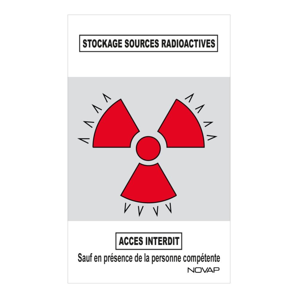 Panneau Danger de zone Stockage sources radioactives - Rigide 330x200mm - 4161440 0