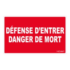 Panneau Défense d'entrer danger de mort - Rigide 330x200mm - 4160634 0