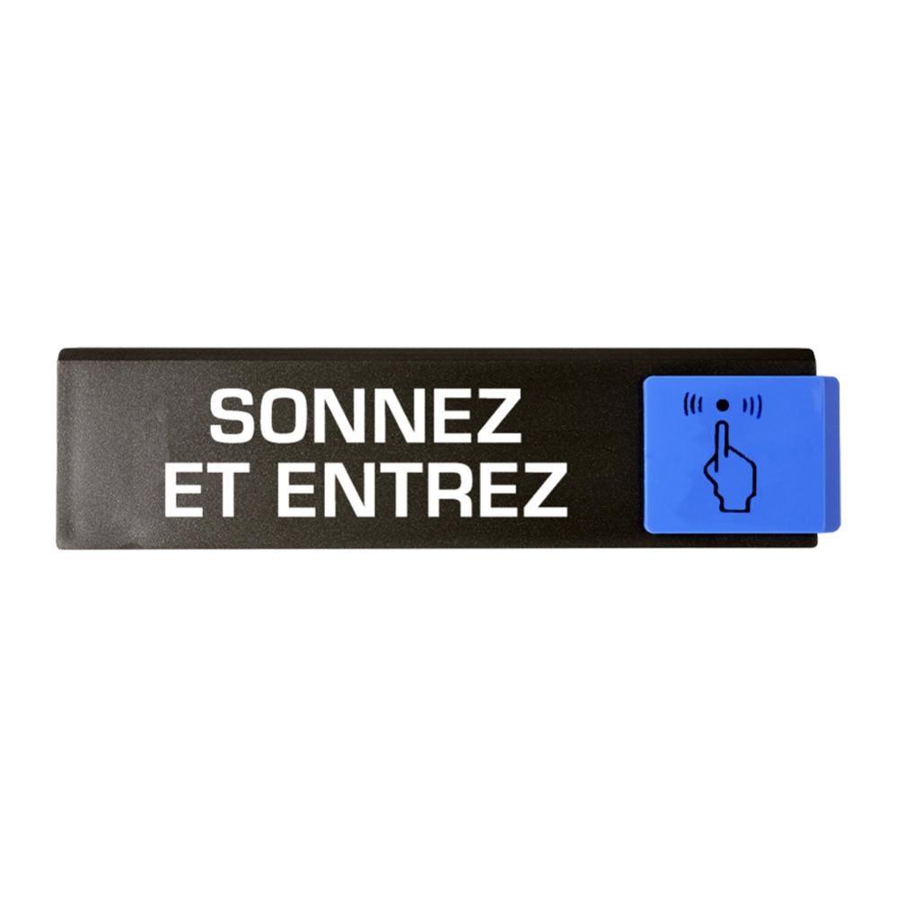 Plaquette de porte Sonnez et entrez - Europe design 175x45mm - 4260686 0