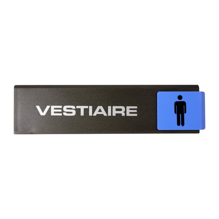 Plaquette de porte Vestiaire hommes - Europe design 175x45mm - 4261294 0