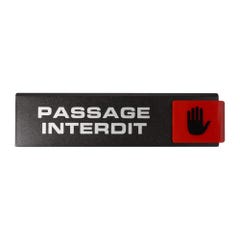 Plaquette de porte Passage interdit - Europe design 175x45mm - 4261157 0
