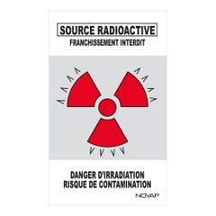 Panneau Danger de zone source radioactive - Rigide 330x200mm - 4161495 0