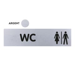 Plaquette WC - Classique argent 170x45mm - 4321301 0