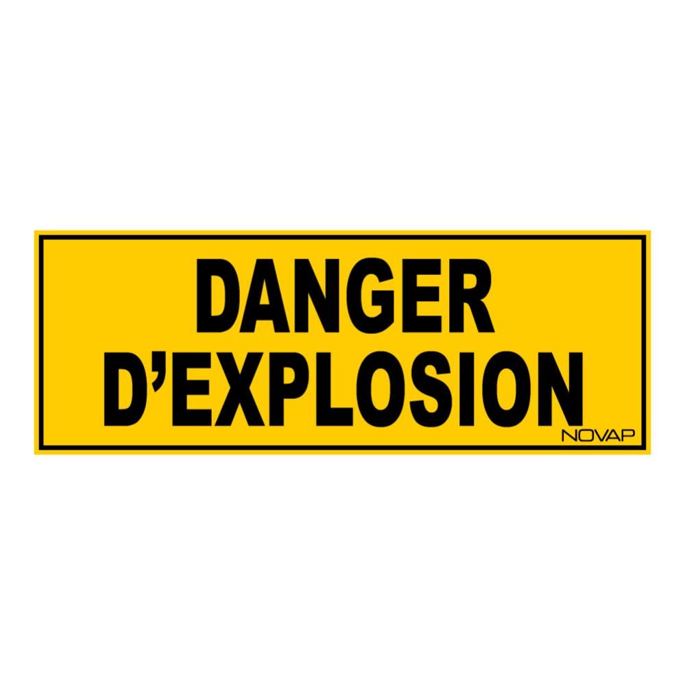 Panneau Danger d'explosion - Rigide 330x120mm - 4035031 0