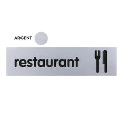 Plaquette Restaurant - Classique argent 170x45mm - 4320984 0