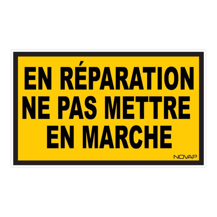 Panneau En réparation Ne pas mettre en marche - Rigide 330x200mm - 4160306 0