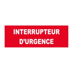Panneau Interrupteur urgence - Rigide 330x120mm - 4140209 0
