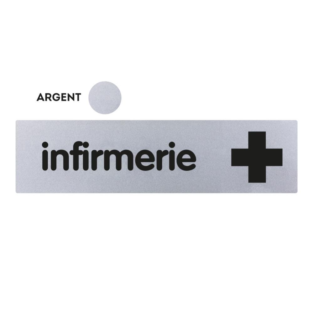 Plaquette Infirmerie - Classique argent 170x45mm - 4320717 0