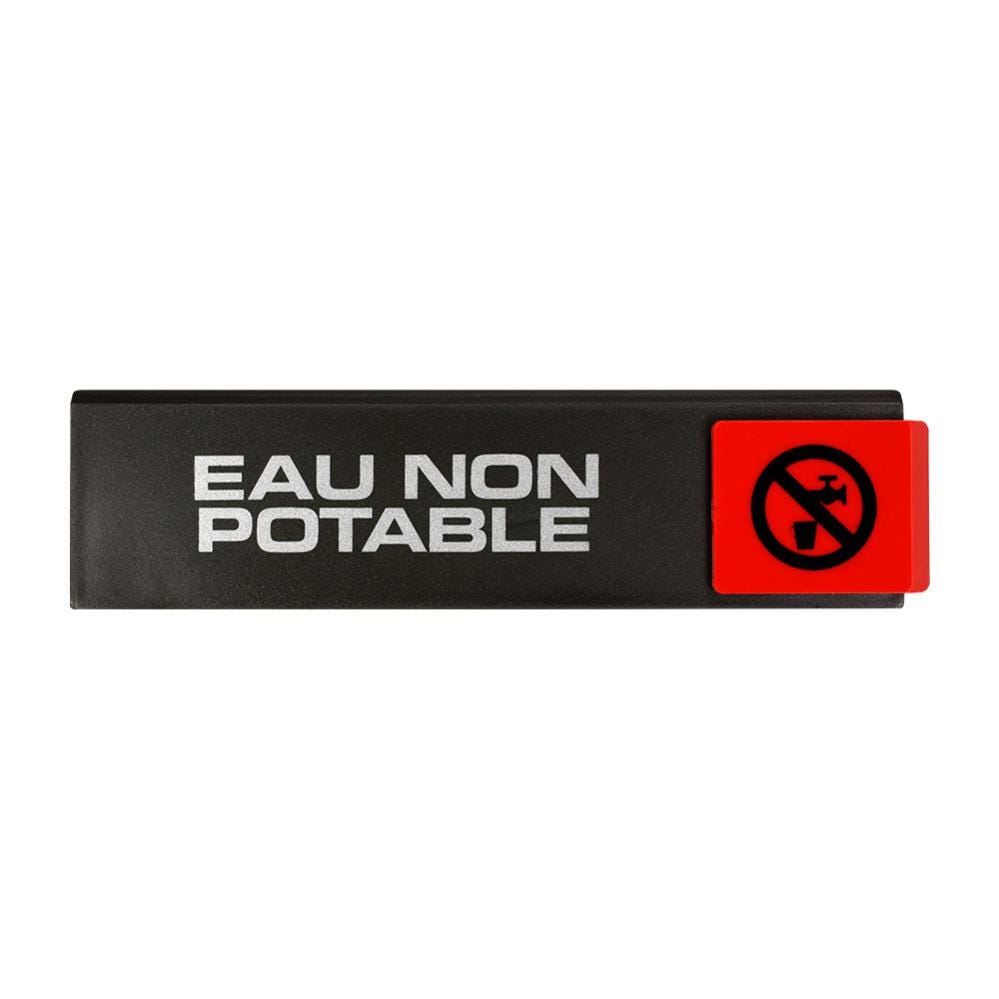 Plaquette de porte Eau non potable - Europe design 175x45mm - 4260167 0