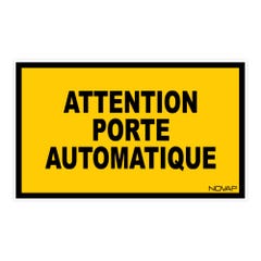 Panneau Attention porte automatique - Rigide 330x200mm - 4161389 0