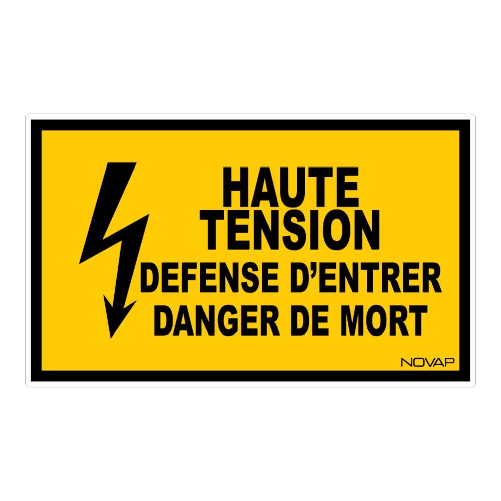 Panneau Haute tension défense d'entrer danger de mort - Rigide 330x200mm - 4161259 0