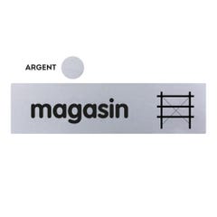 Plaquette Magasin - Classique argent 170x45mm - 4320830 0