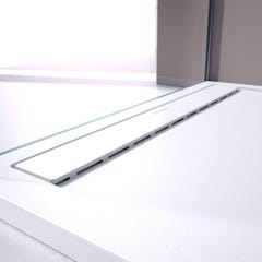 Receveur de douche Blanc, finition Lisse Stone SMART, grille de couleur - 120 x 70 cm 1