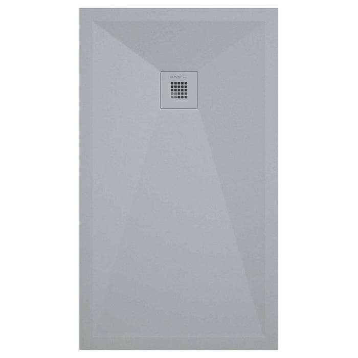 Receveur de douche gris clair lisse Stone Plus, grille de couleur - 140 x 70 cm 0