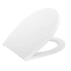 Abattant WC blanc de forme ovale en Polypropylène - Delfi 0