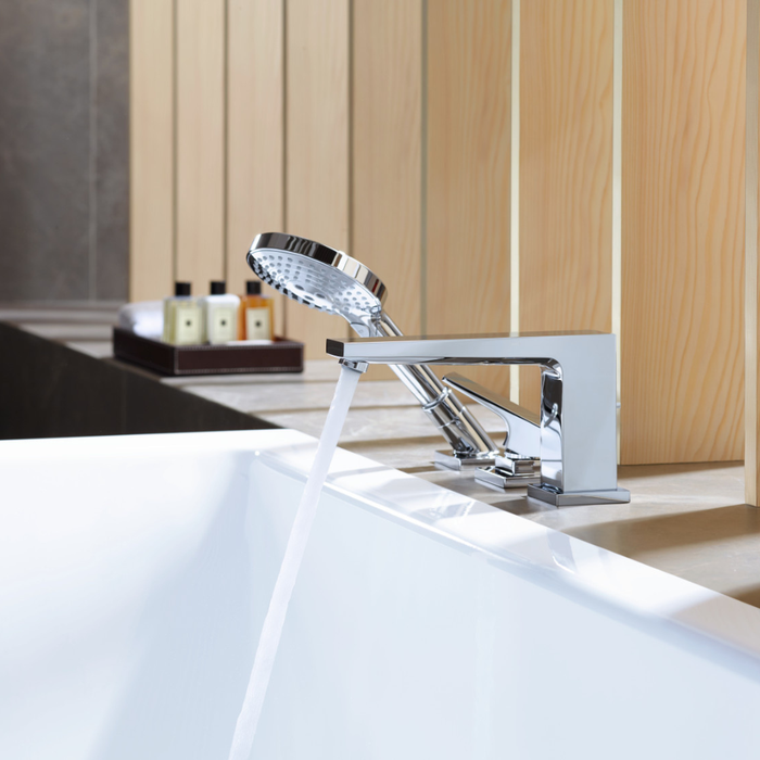 HANSGROHE Mitigeur 3 trous Metropol baignoire avec Secuflex, poignée manette Chromé avec Corps encastré 1