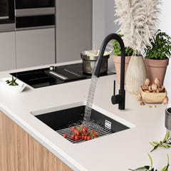 Evier Sous Plan Graphite, 56 x 47 cm, Evier en Granit 1 bac + Kit de Vidage, Lavabo Cuisine de Primagran 7