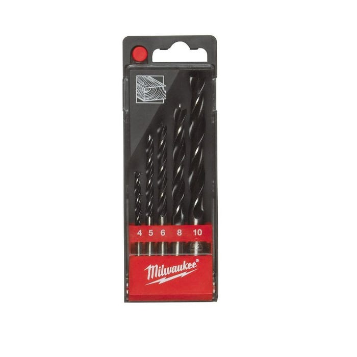 Coffret de 5 forets 3 pointes à bois - MILWAUKEE 4932352466 0