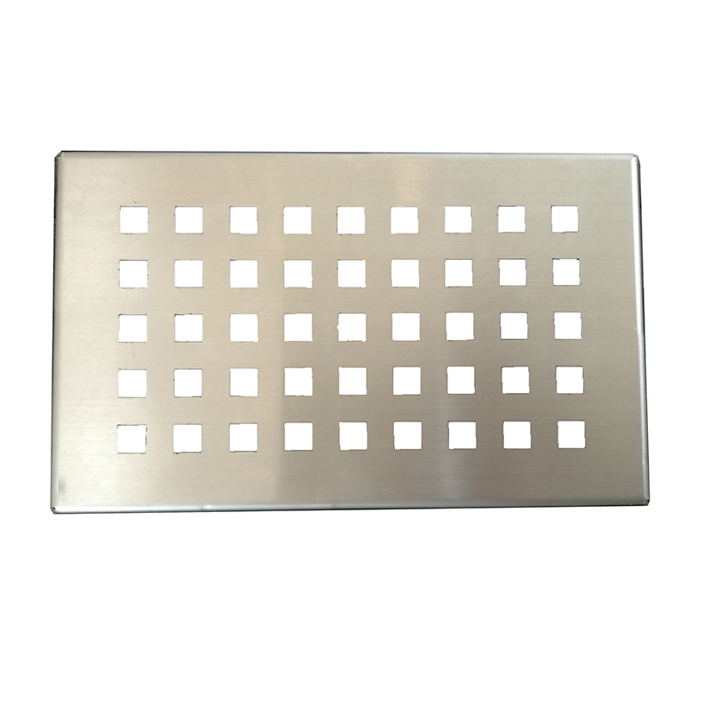 Grille inox PIATTO pour receveurs de douche en SoliCast motif quadrillage 2