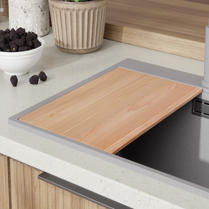 Evier Cuisine en Granit Gris, 58 x 50 cm, Lavabo 1 bac + Kit de Vidage, Évier à Encastrer Oslo 60 Top de Primagran 8