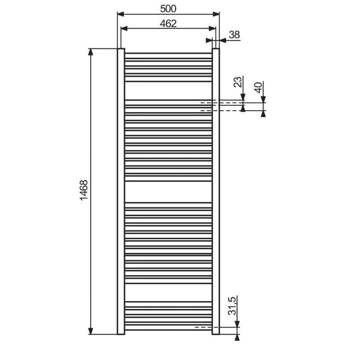 Sèche-serviette 1466 mm 716W ATOLL SPA 200693 Acova 1