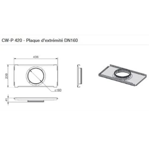 Plaque de raccordement CW 420-DN160 - DN 160 mm 2