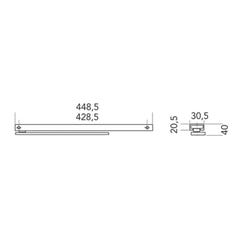 Bras à coulisse pour ferme porte ts 3000 / 5000 - Décor : Argent - GEZE 0