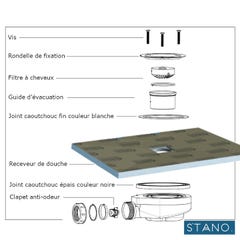 Bonde horizontale sans capot Ø90 DONA pour receveurs de douche 3