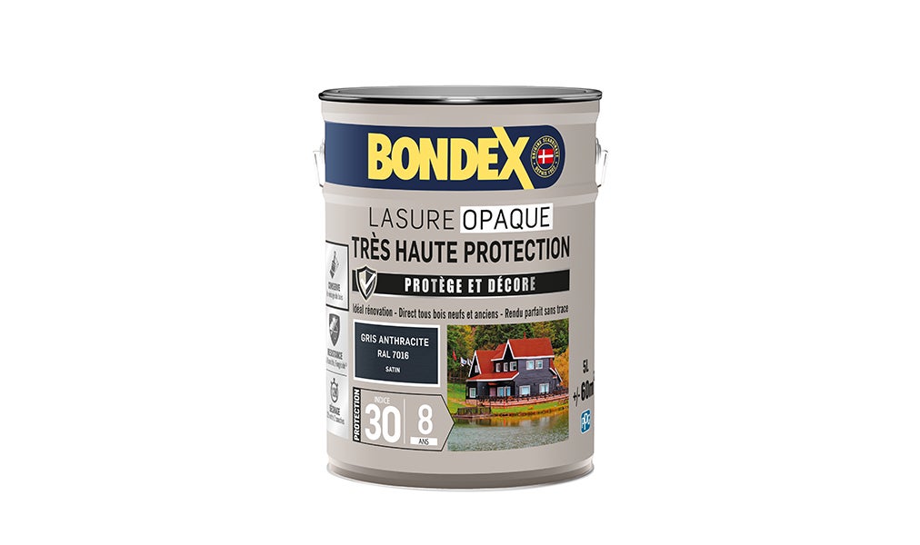 lasure opaque très haute protection 8 ans indice 30 Bondex 